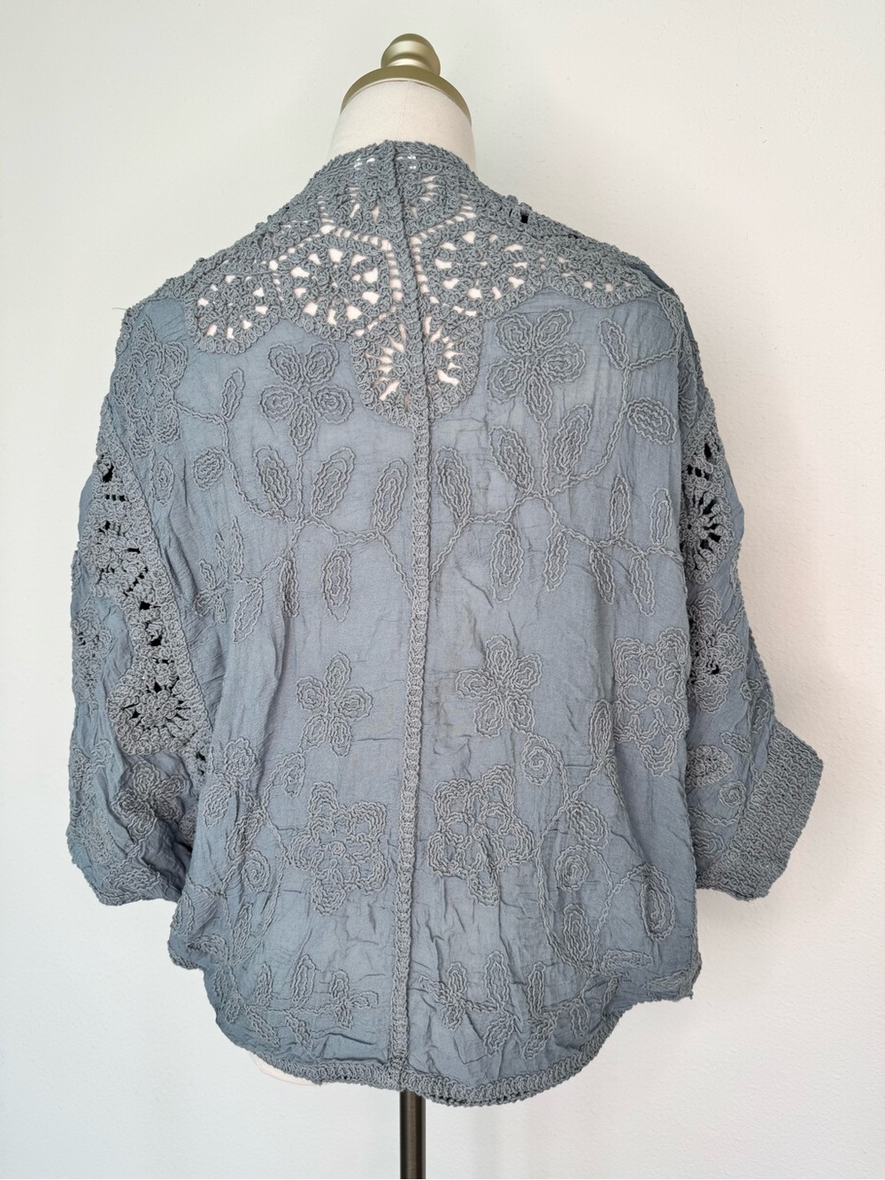 Crochet Cardigan — Grey - Picture 5 of 5